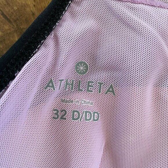 Athleta Womens Bikini Top Sz 32D 32DD Black Blue Boho Halter Underwire Swimsuit - Picture 5 of 5